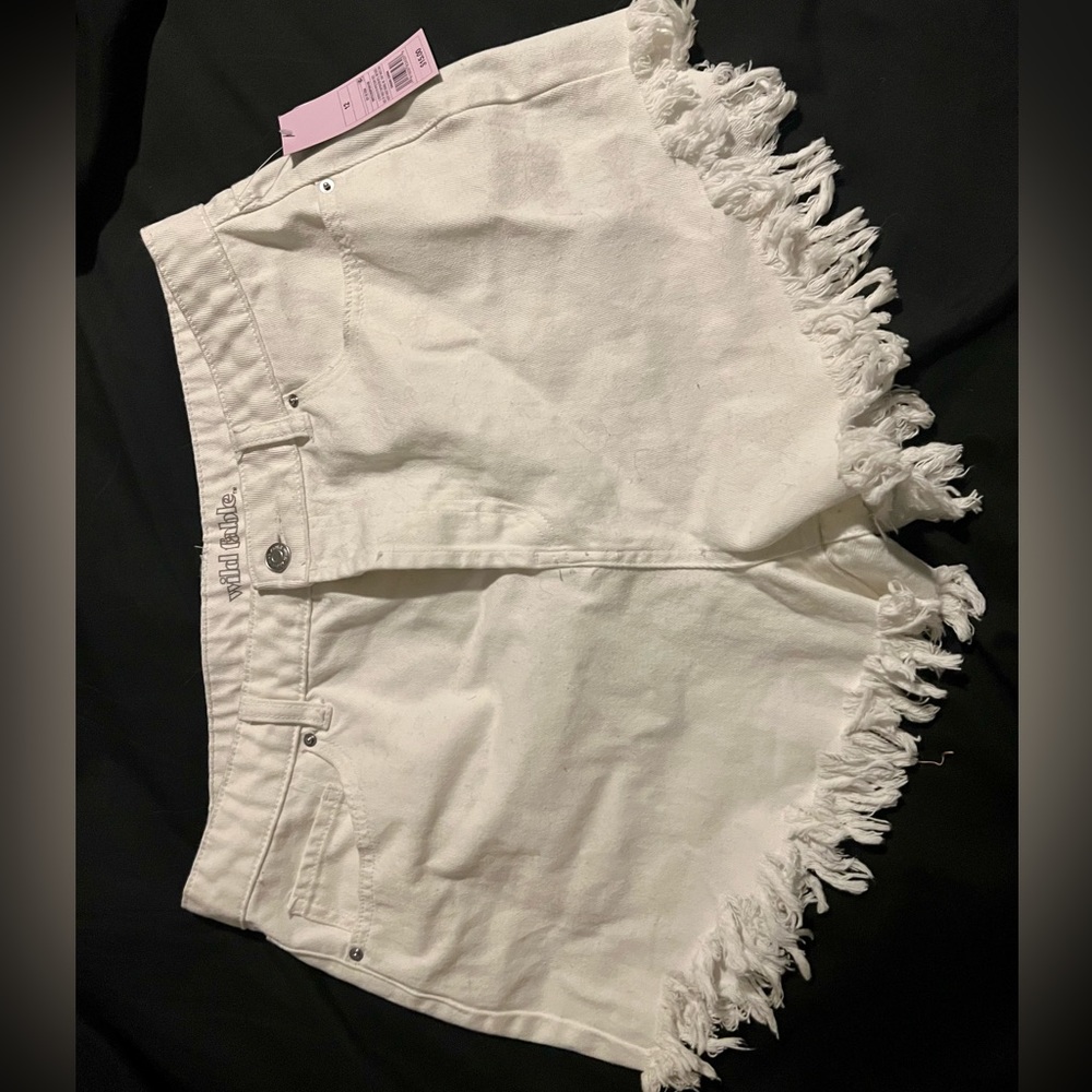 BRAND NEW size 12 white jean shorts